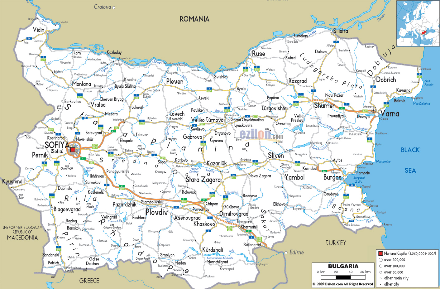 Карты Болгарии