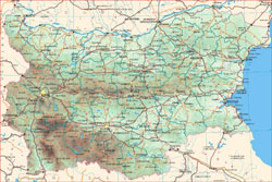 Карта автомобильных дорог Болгарии.