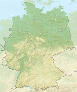 Карта рельефа Германии.
