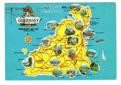 Туристическая карта Гернси.
