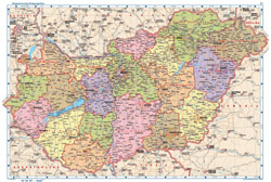 Большая политико-административная карта Венгрии со всеми городами, деревнями, аэропортами, автомагистралями и дорогами. Большая политико-административная карта Венгрии со всеми городами, деревнями, аэропортами, автомагистралями и дорогами.