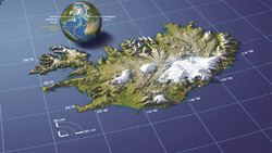 Панорамная карта Исландии.