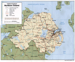 Детальная политическая и административная карта Ирландии.