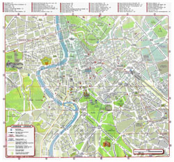 Туристическая карта центральной части Рима.