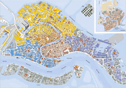 Большая подробная карта Венеции.