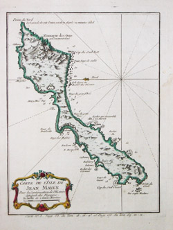 Старая карта острова Ян-Майен.