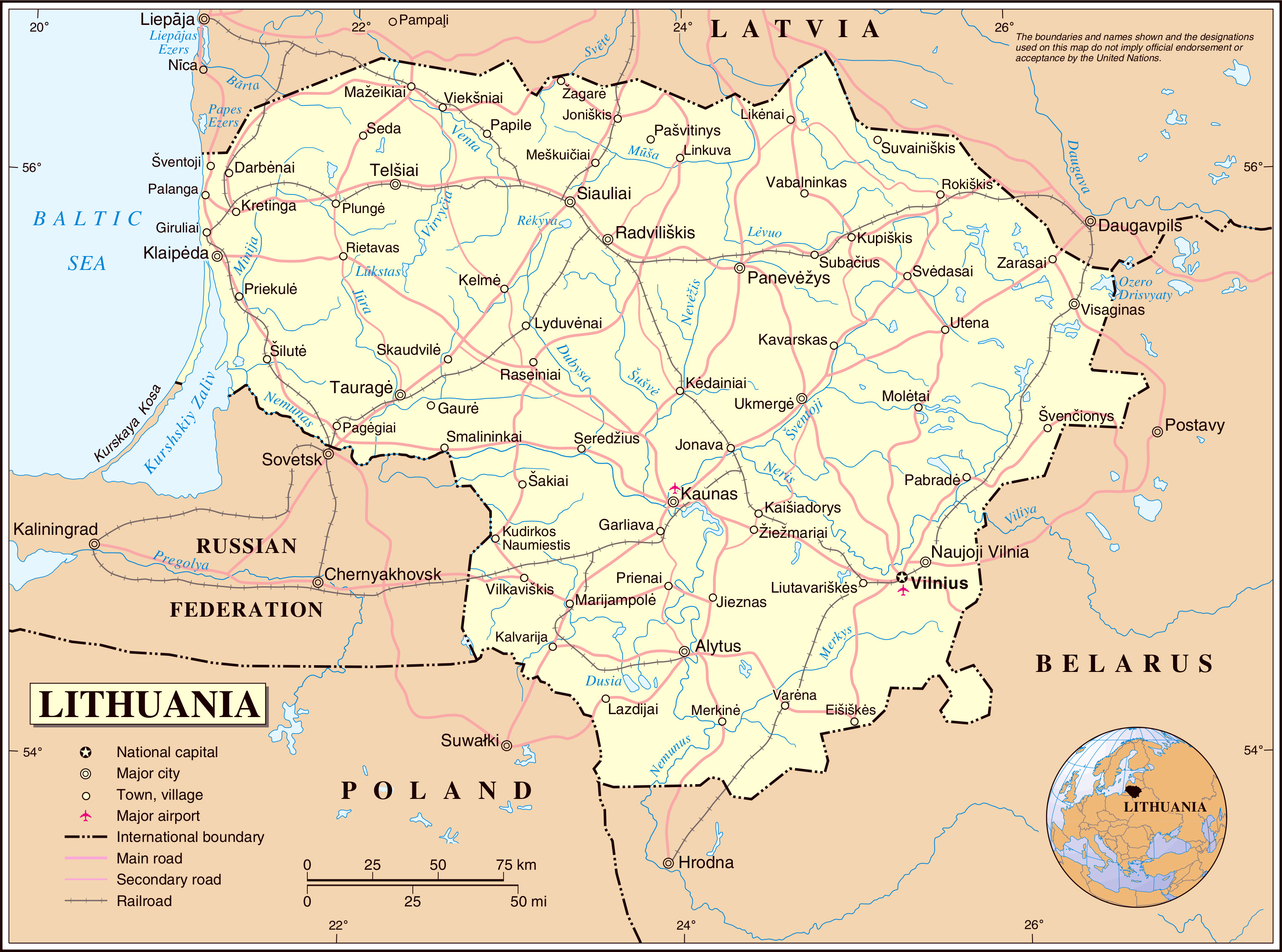 Карты Литвы