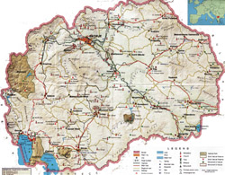 Туристическая карта Македонии.