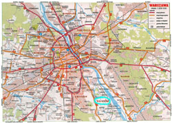 Карта дорог Варшавы.
