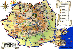 Туристическая карта Румынии.