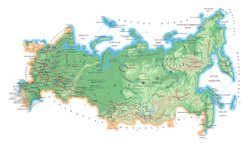 Карта автомобильных дорог России.