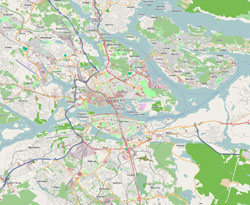 Большая карта проезда через Стокгольм.