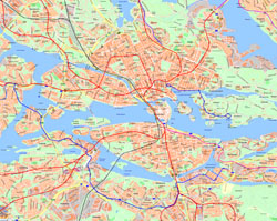 Карта дорог Стокгольма.