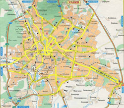 Карта проезда через г. Харьков.