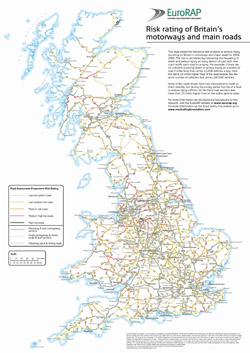 Карта автодорог Великобритании.