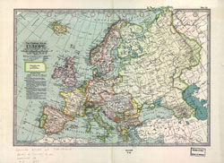 Большая детальная старая политическая карта Европы - 1897 года.